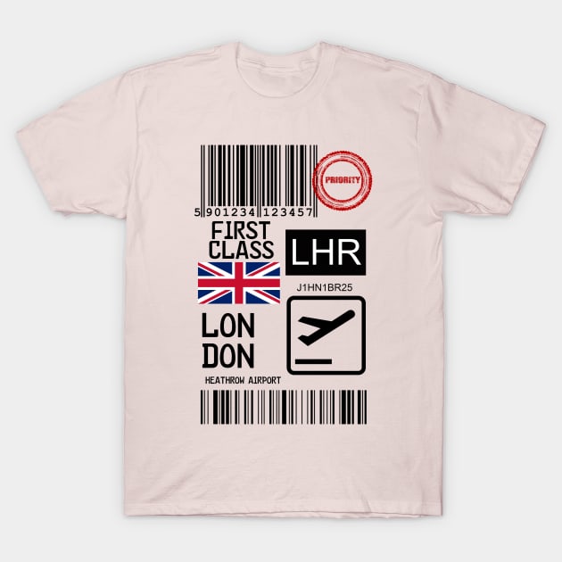 London UK travel ticket T-Shirt by Travellers